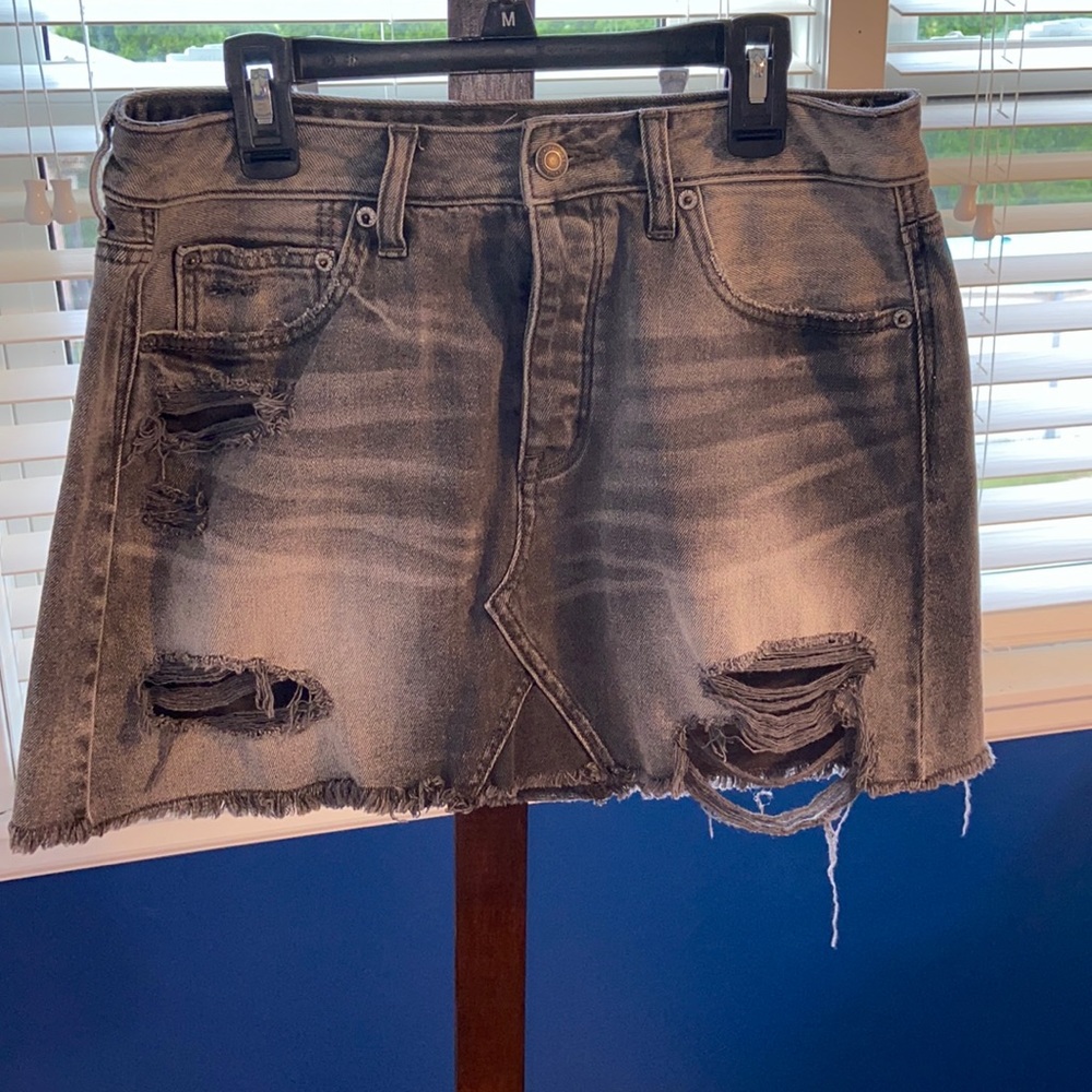 Light black jean skirt